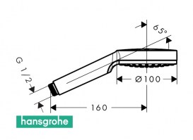 MEDIDAS TELEDUCHA 100 1jet CROMETTA HANSGROHE